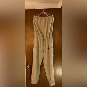 Michael Kors Strapless Jumpsuit. Size Large. Tan
